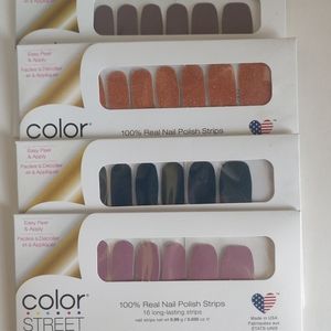 NWT Color Street Nail Strips Set Of 4